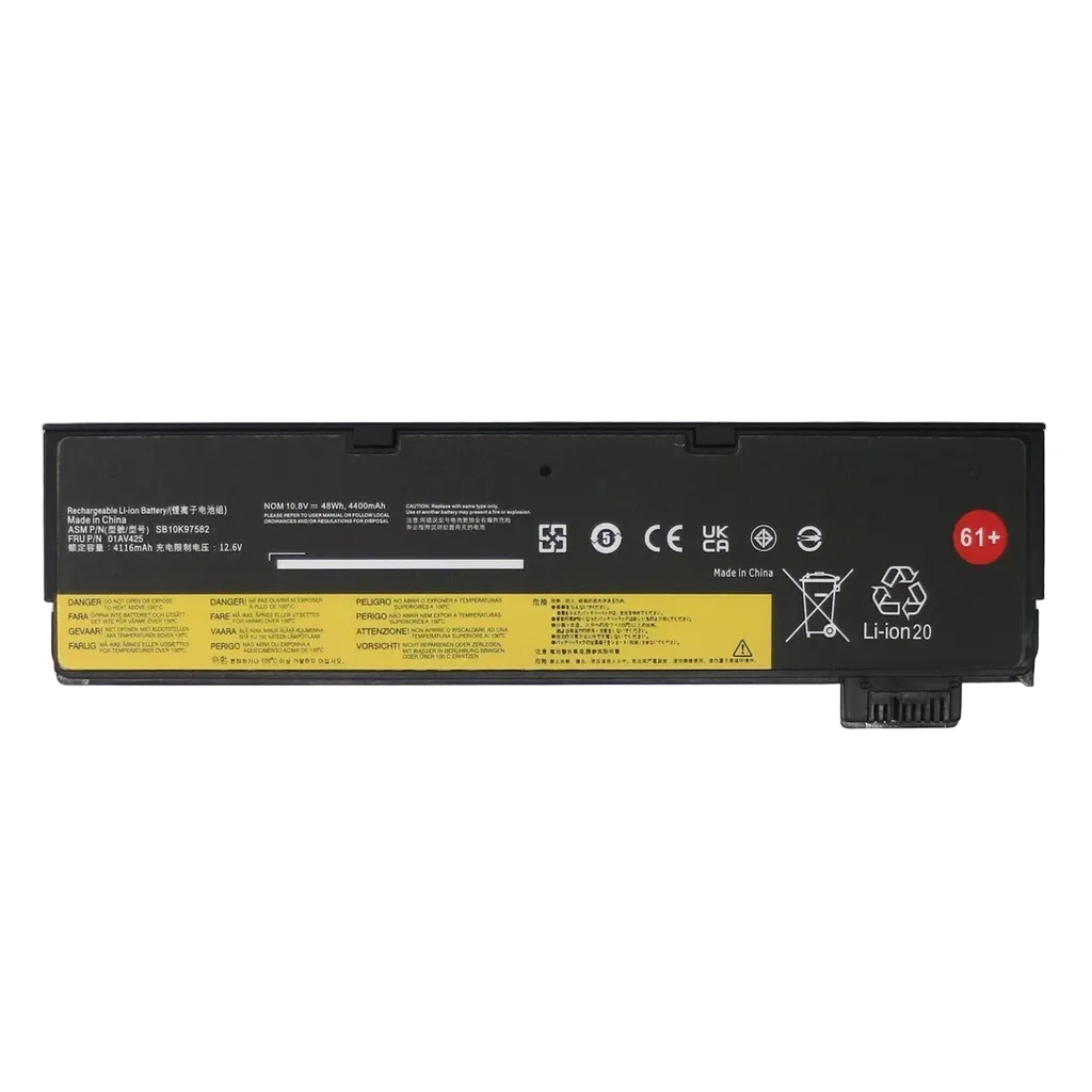 01AV425 61+ replacement battery for Lenovo ThinkPad T470 T480 T570 T580 - 48Wh 10.8V 6-cell laptop battery Canada