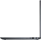 Dell Latitude 7450 Side view of a black laptop on a white background