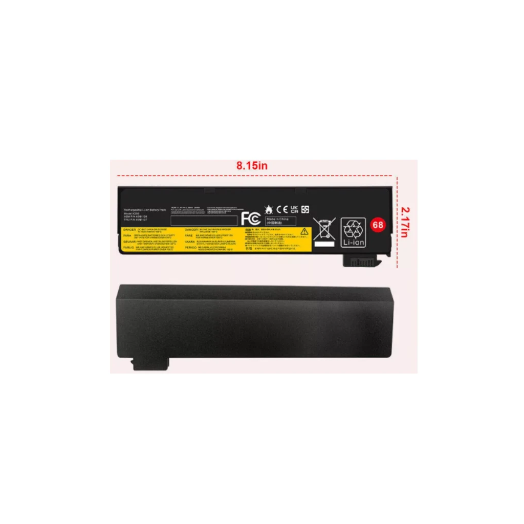 45N1124 replacement battery back view