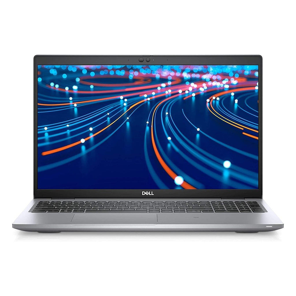 Dell Latitude 5520 back angled view with Dell logo