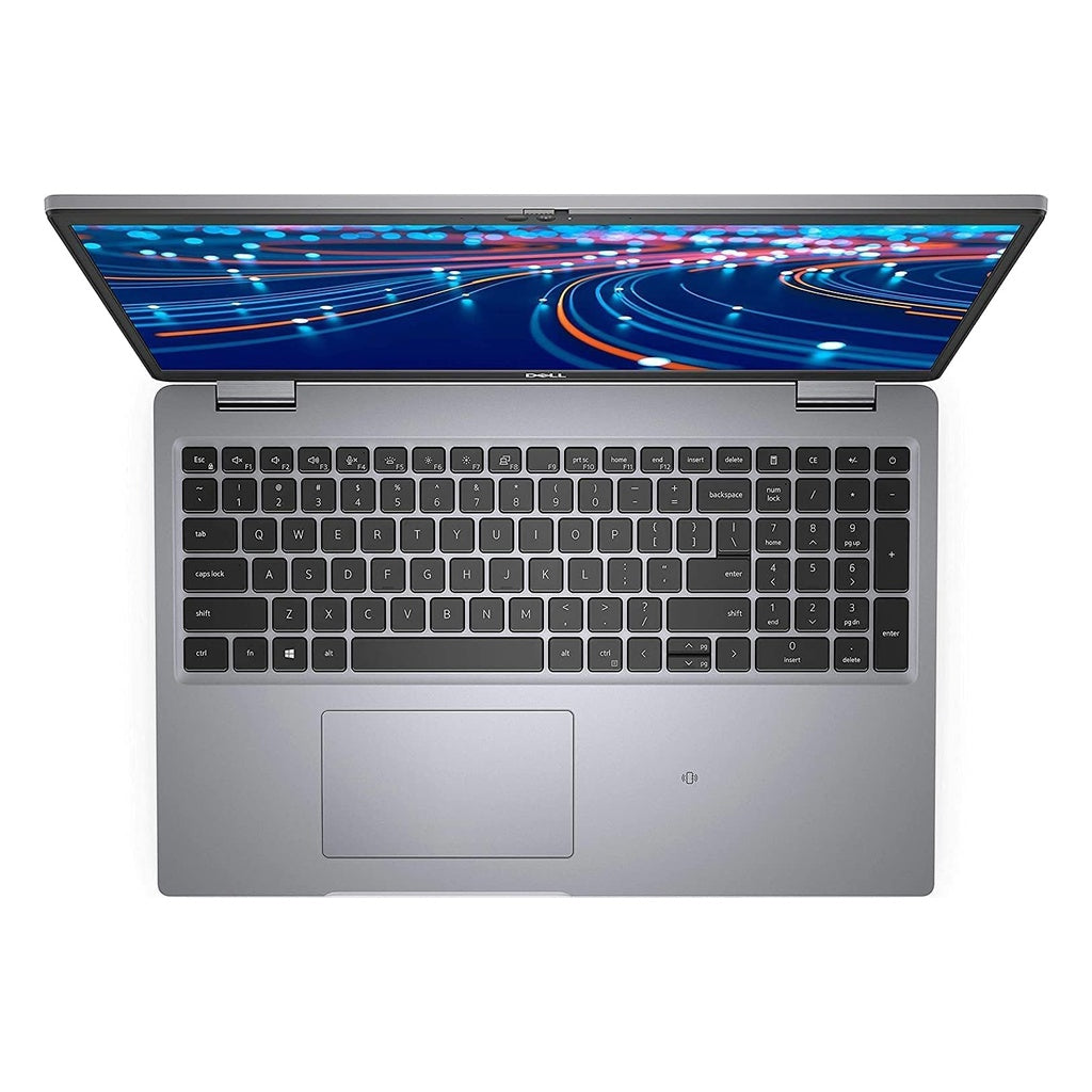 Dell Latitude 5520 open angled side view with display