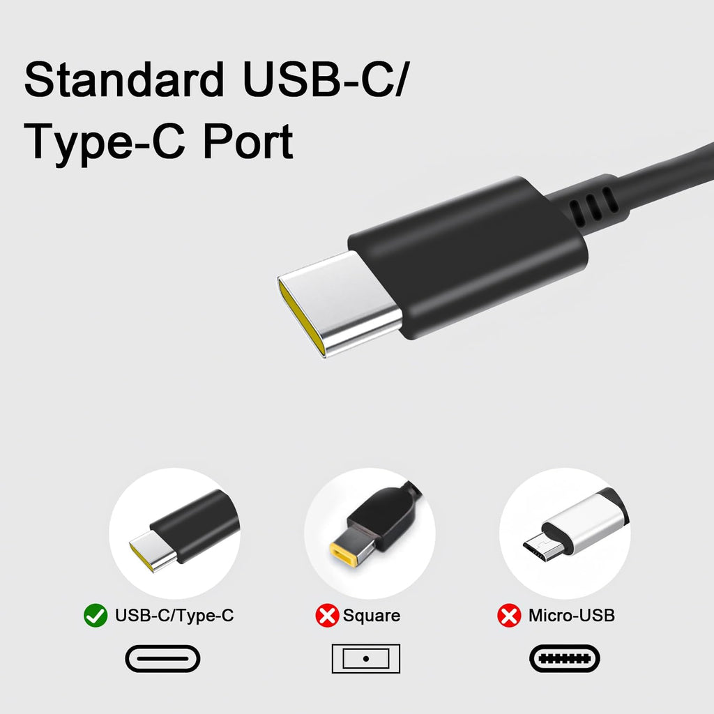 65W USB-C Charger for Lenovo Laptops