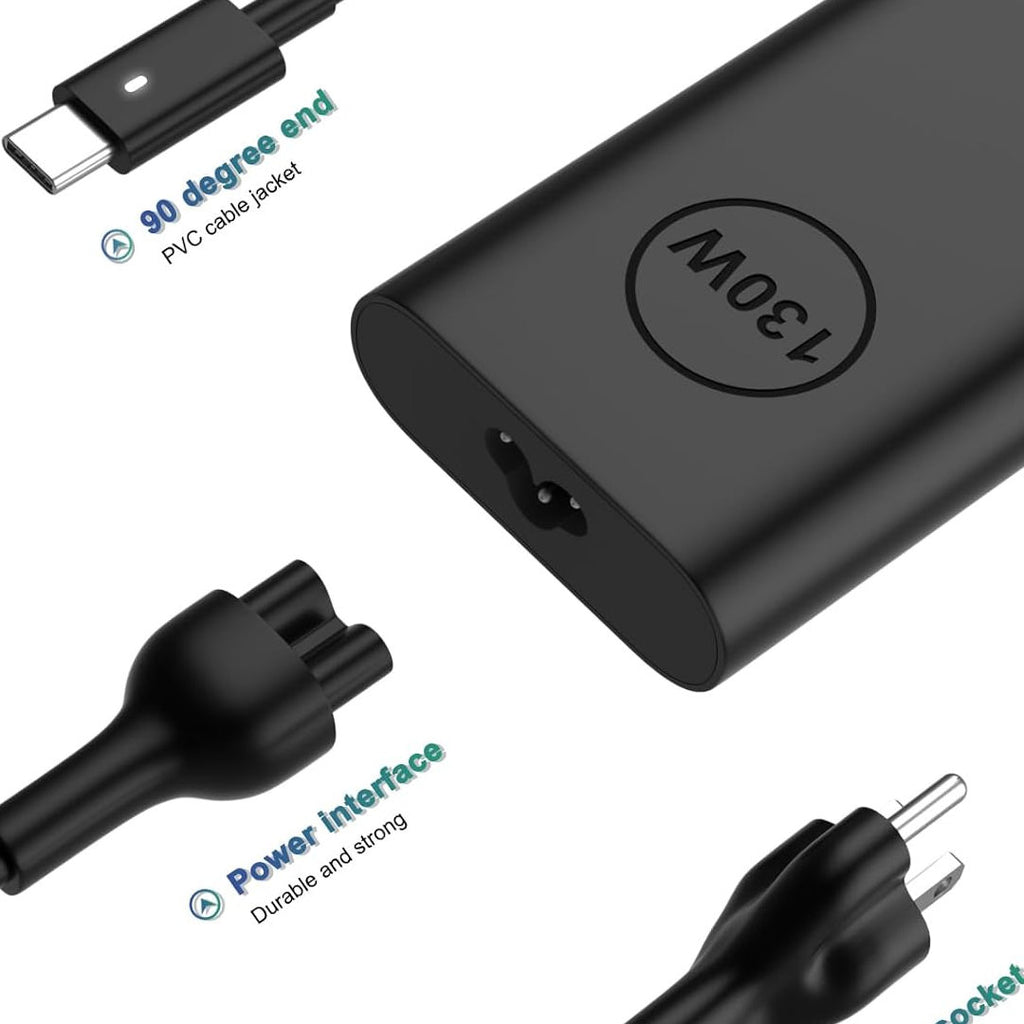 130W USB-C Charger for Dell XPS, Precision & Latitude Laptops