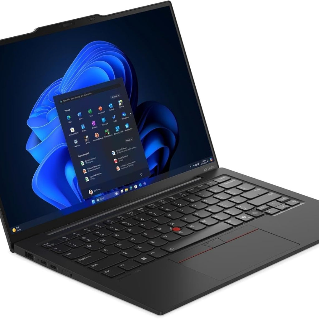 Lenovo X1 Carbon Gen 10 Laptop with a blue abstract design on the screen