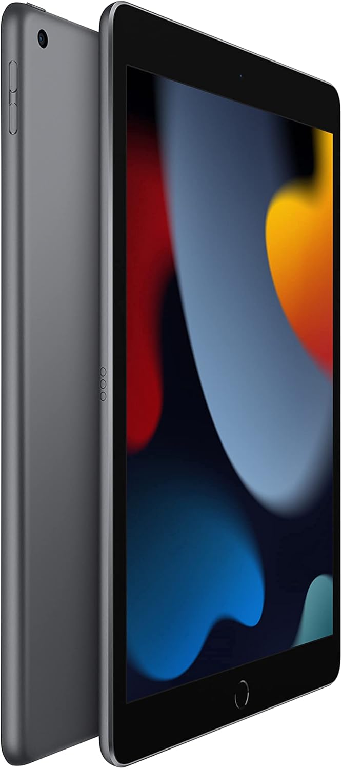 Gray tablet with colorful display on a white background saddle group ipad gen 9 256gb wifi cellular vaughan