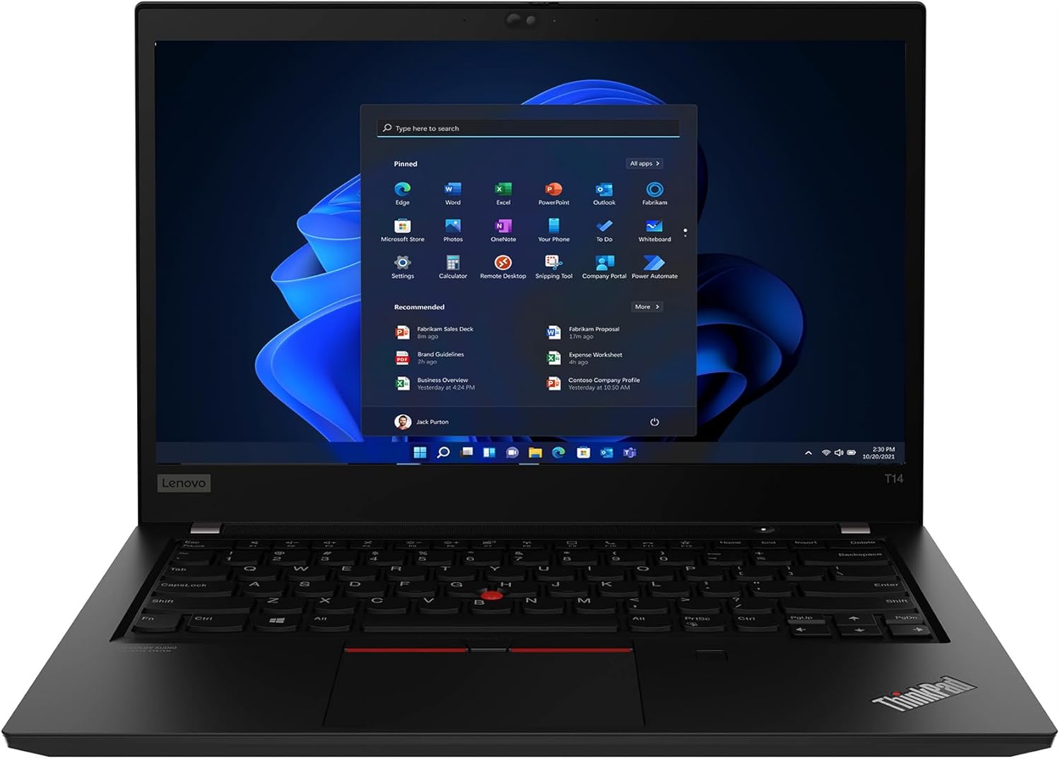 Laptop with a dark-themed operating system interface on a white background t14s gen 2 saddle group vaughan
