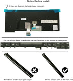Instructions for installing a keyboard with a focus on removing Mylar and reassembling the frame.