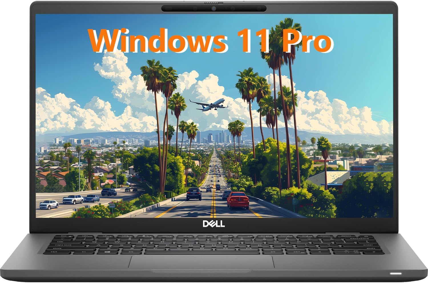 Dell Latitude 7320 back angled view with Dell logo
