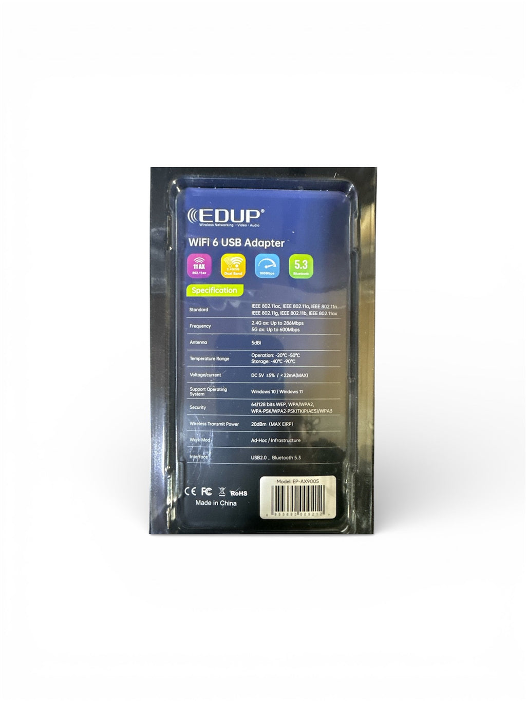 EDUP WiFi & USB Adapter packaging on a white background