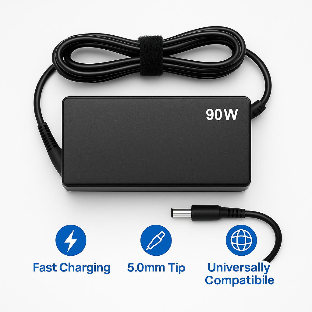 90W 5.0mm Dell-Compatible Laptop Charger – Replacement AC Adapter