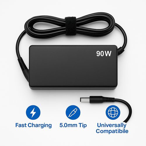 90W 5.0mm Dell-Compatible Laptop Charger – Replacement AC Adapter
