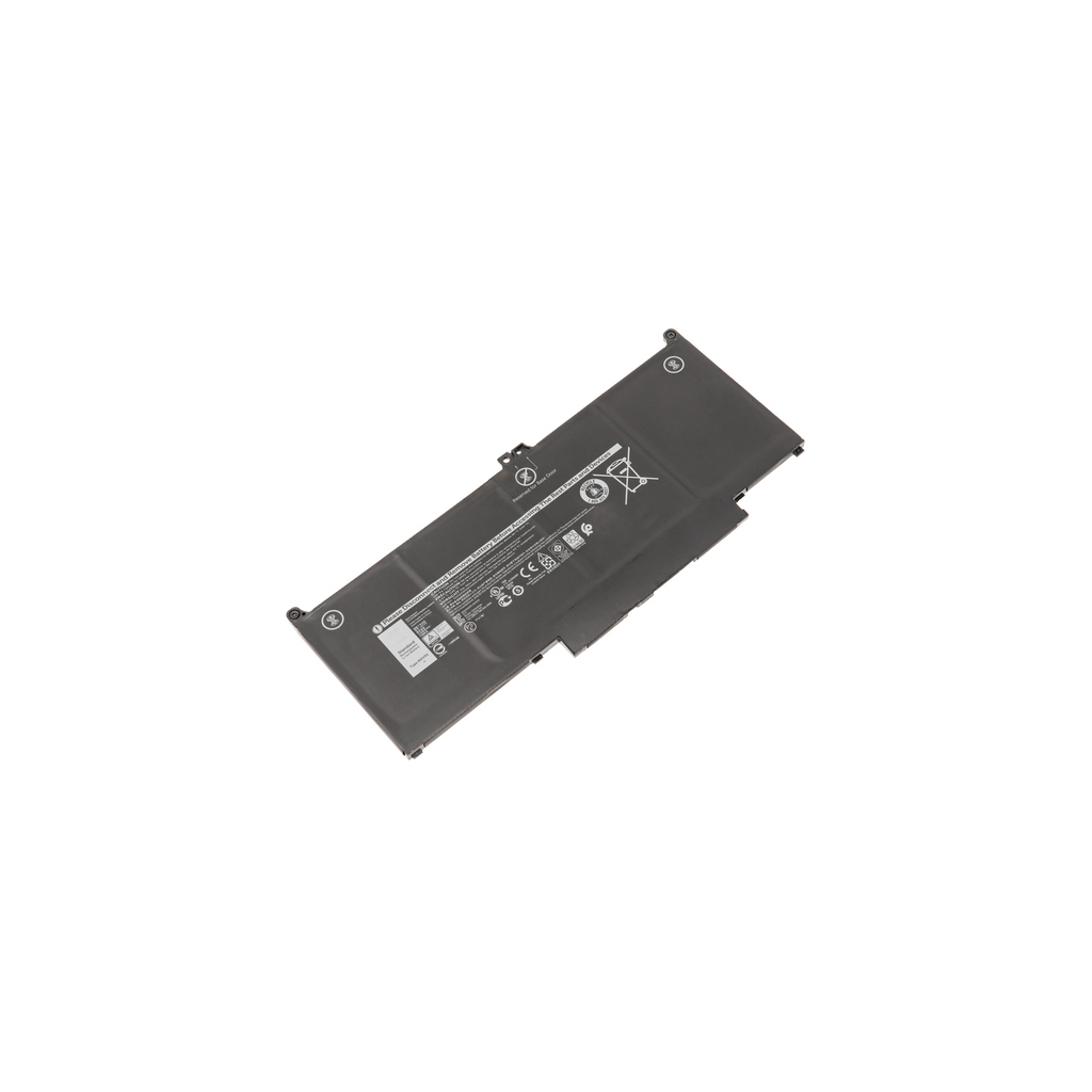 Black laptop battery on a white background DELL F3YGT