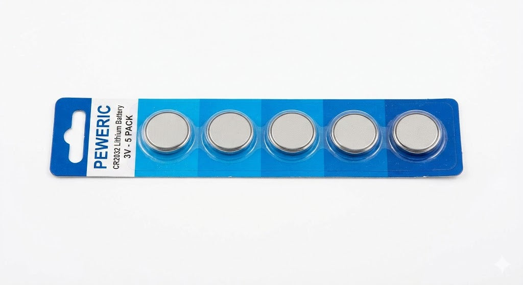 CR2032 3V Lithium Coin Cell Battery - Universal Fit (Car Fobs, CMOS, AirTags)