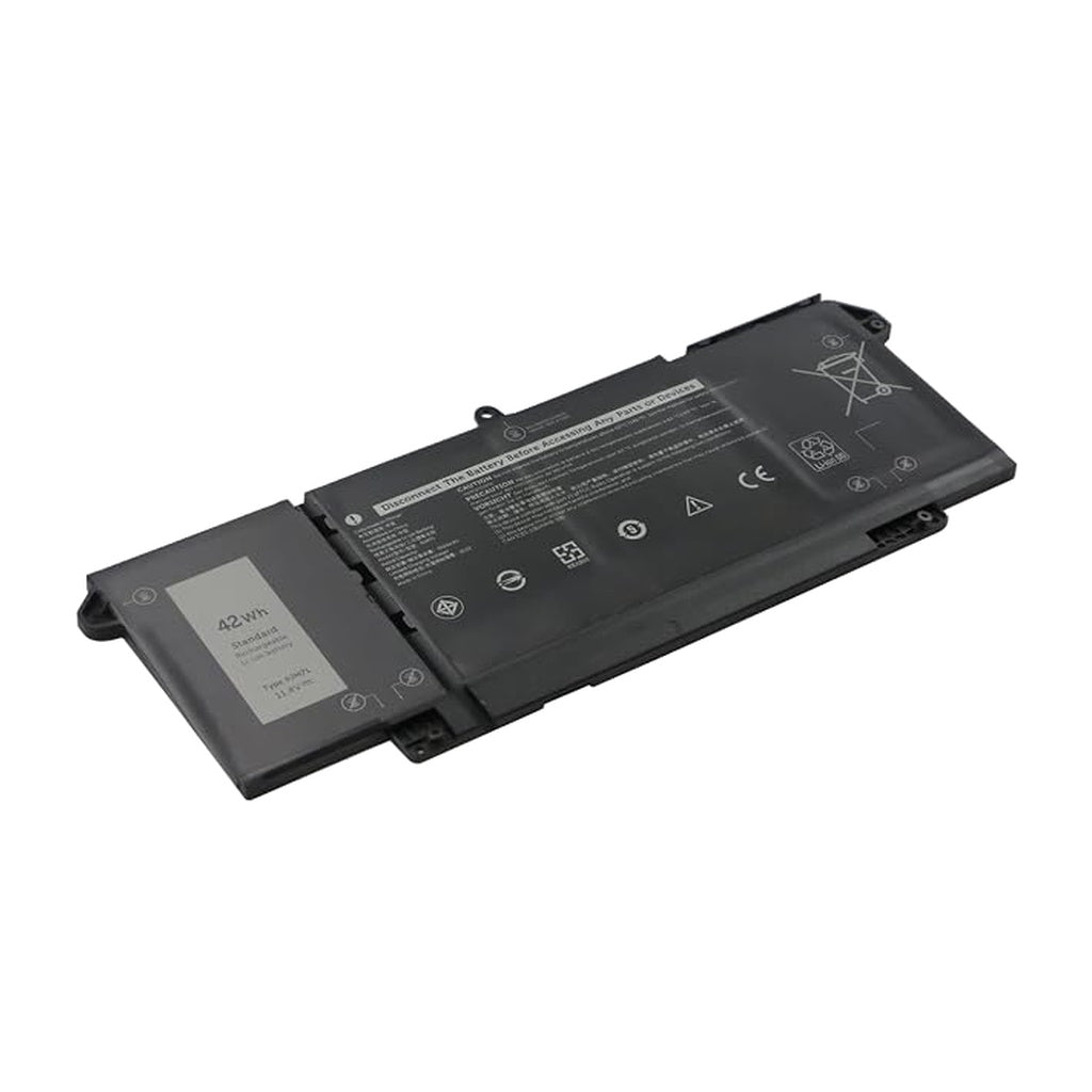 Dell 9JM71 42Wh 3-cell laptop battery angled view