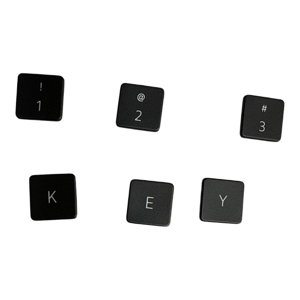 Dell Latitude 5320 individual backlit keycaps closeup K E Y 1 2 3 - replacement keycap Canada Vaughan Ontario