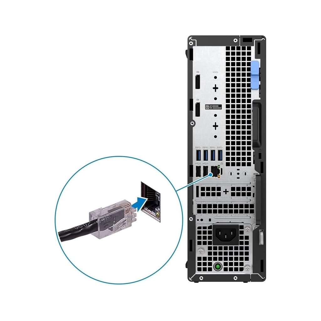 Dell OptiPlex 5000 SFF desktop rear Ethernet port closeup - Gigabit LAN Canada Vaughan Ontario