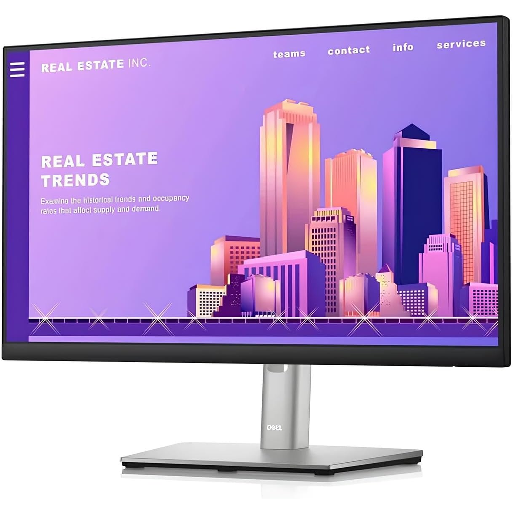 Dell P2222H monitor front angle view - Full HD IPS business monitor refurbished Canada Vaughan Ontario