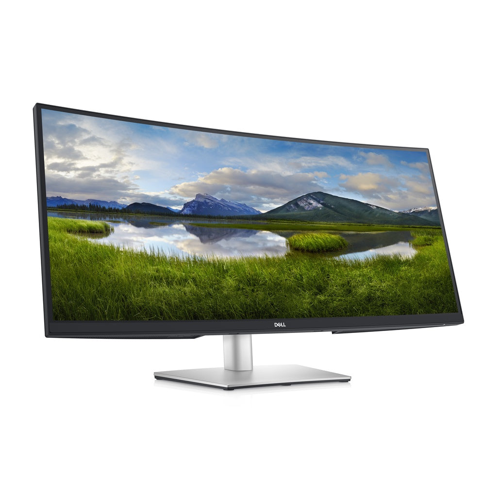 Dell P3421W 34-inch curved ultrawide monitor angled front view