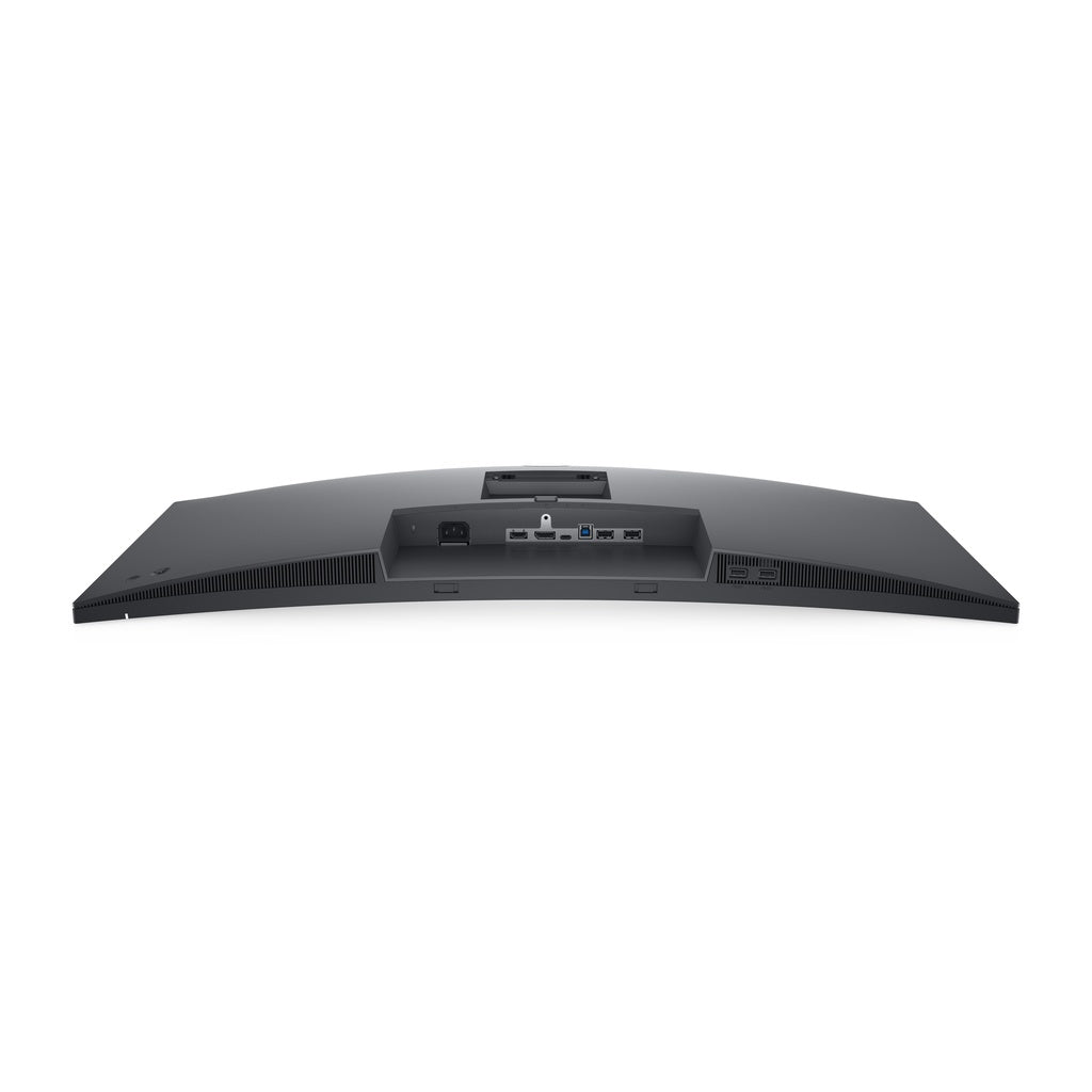 Dell P3421W monitor bottom view showing HDMI, DisplayPort, USB-C and USB ports