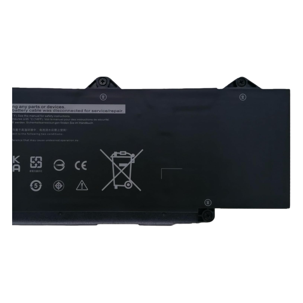 DR02P replacement battery label and safety markings