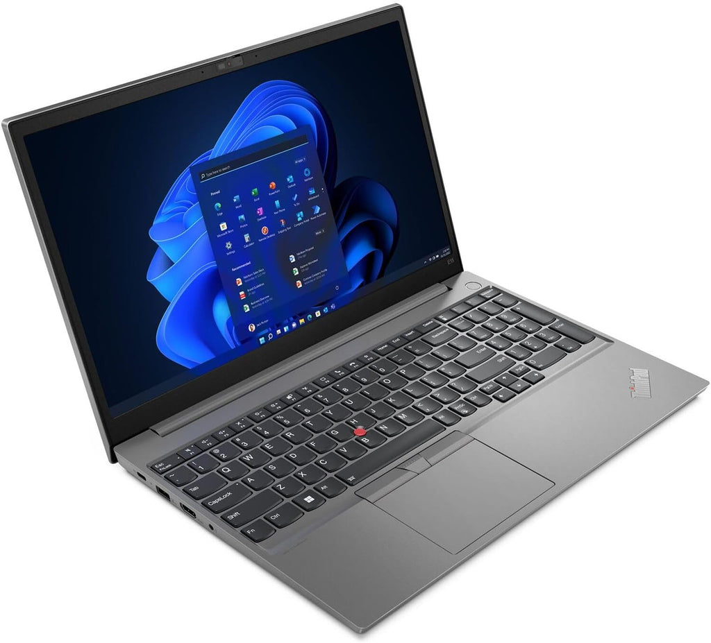 Lenovo ThinkPad E15 Gen 4 back angled view with ThinkPad logo