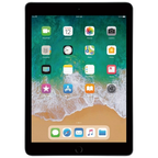 Apple iPad 5th Generation 2017 32GB WiFi Space Gray refurbished front view — Grade A certified, 1-year warranty, Vaughan Ontario