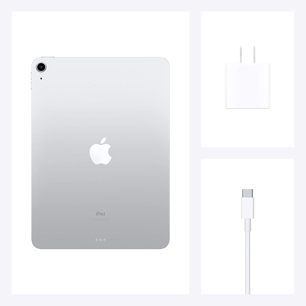 Apple iPad Air 4th Gen 64GB Silver — Refurbished back and whats included
