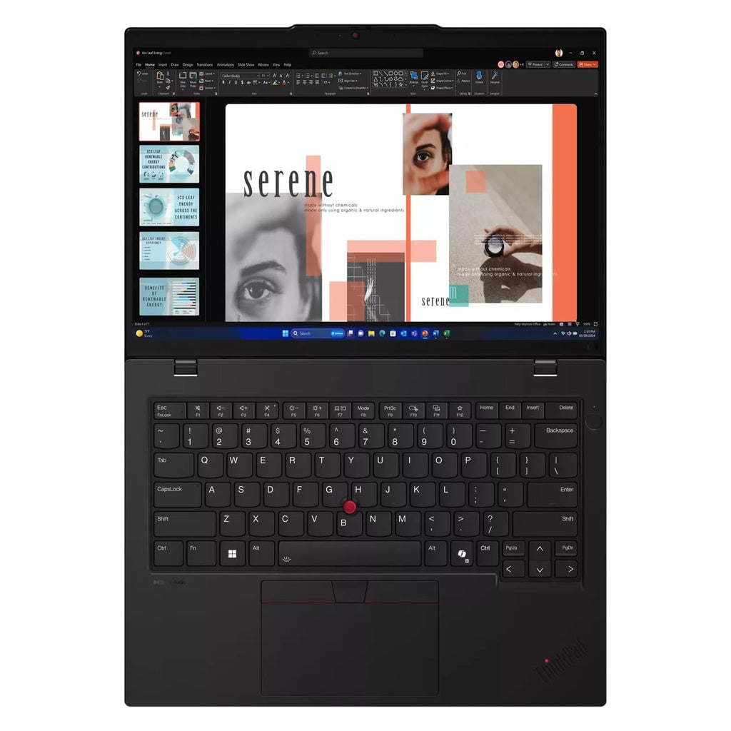 Lenovo ThinkPad L14 Gen 5 open box laptop keyboard touchpad and display view
