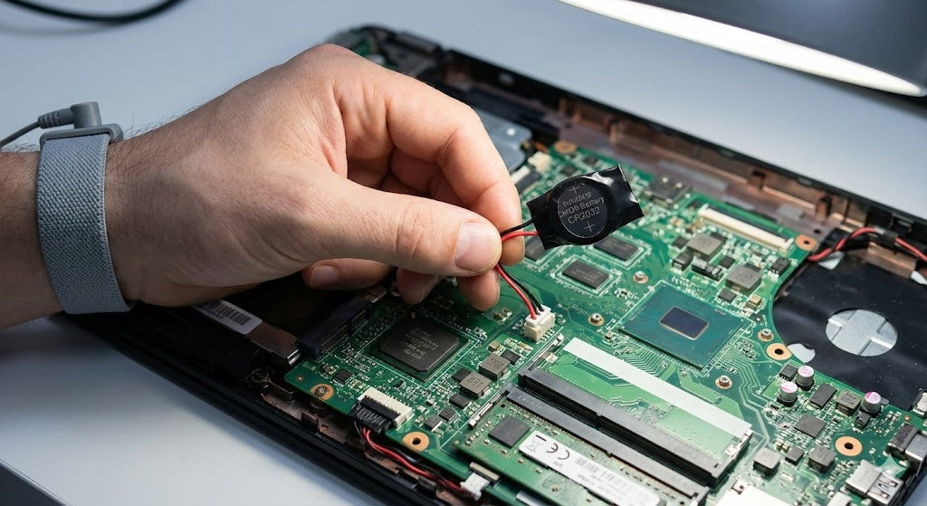 Universal CMOS BIOS Battery (CR2032) with 2-Pin Cable - Fits Dell, HP, ASUS, Acer & More