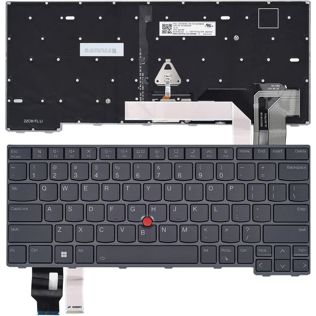 Lenovo ThinkPad T14 Gen 3 keyboard angled view TrackPoint - 5N21D68345 replacement Canada Vaughan Ontario