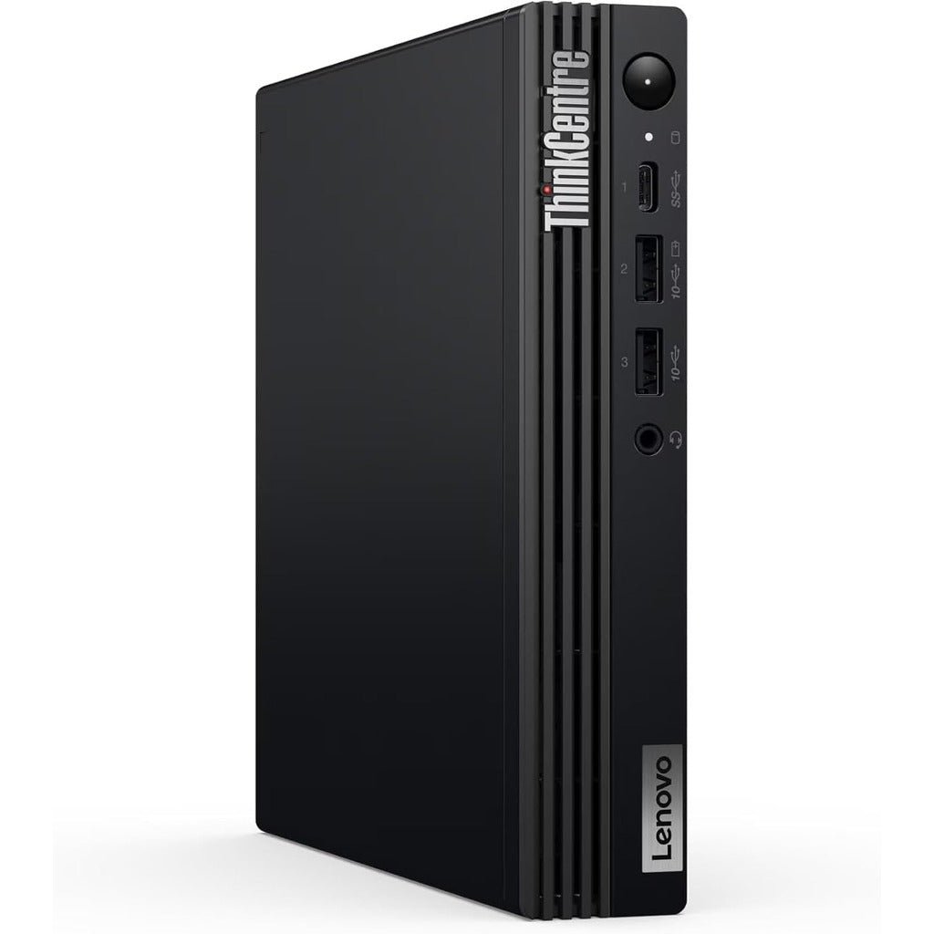 Lenovo ThinkCentre M70q Gen 1 tiny desktop angled side view
