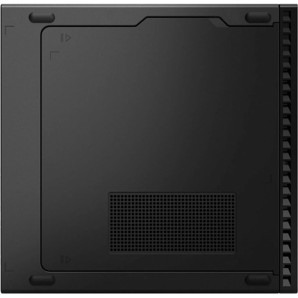Lenovo ThinkCentre M80q Gen 4 front angled view with Lenovo logo