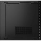 Lenovo ThinkCentre M80q Gen 4 front angled view with Lenovo logo