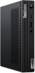 Lenovo ThinkCentre M90q Gen 2 Tiny desktop angled front view with vented side panel