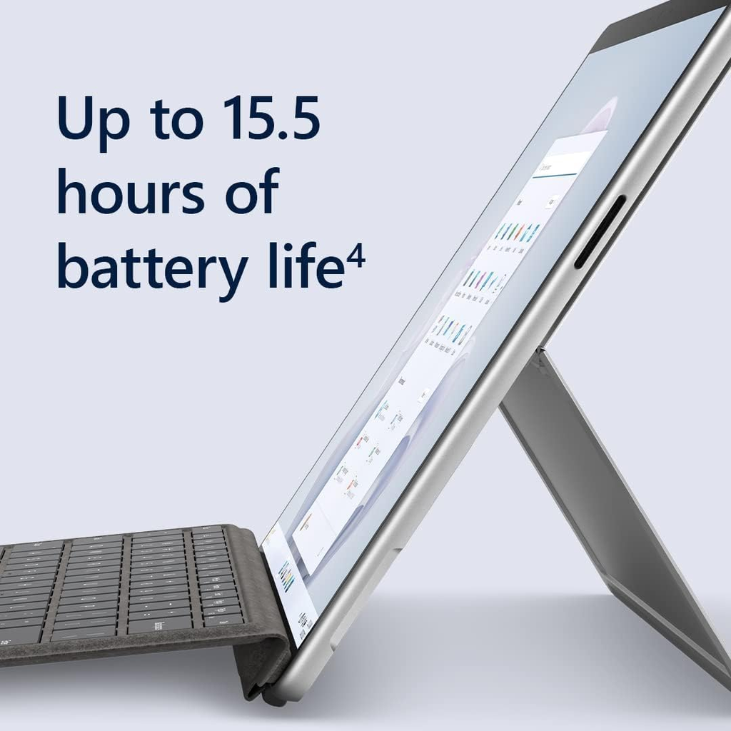Microsoft Surface Pro 9 side view with kickstand - long battery life detachable tablet Canada Vaughan Ontario