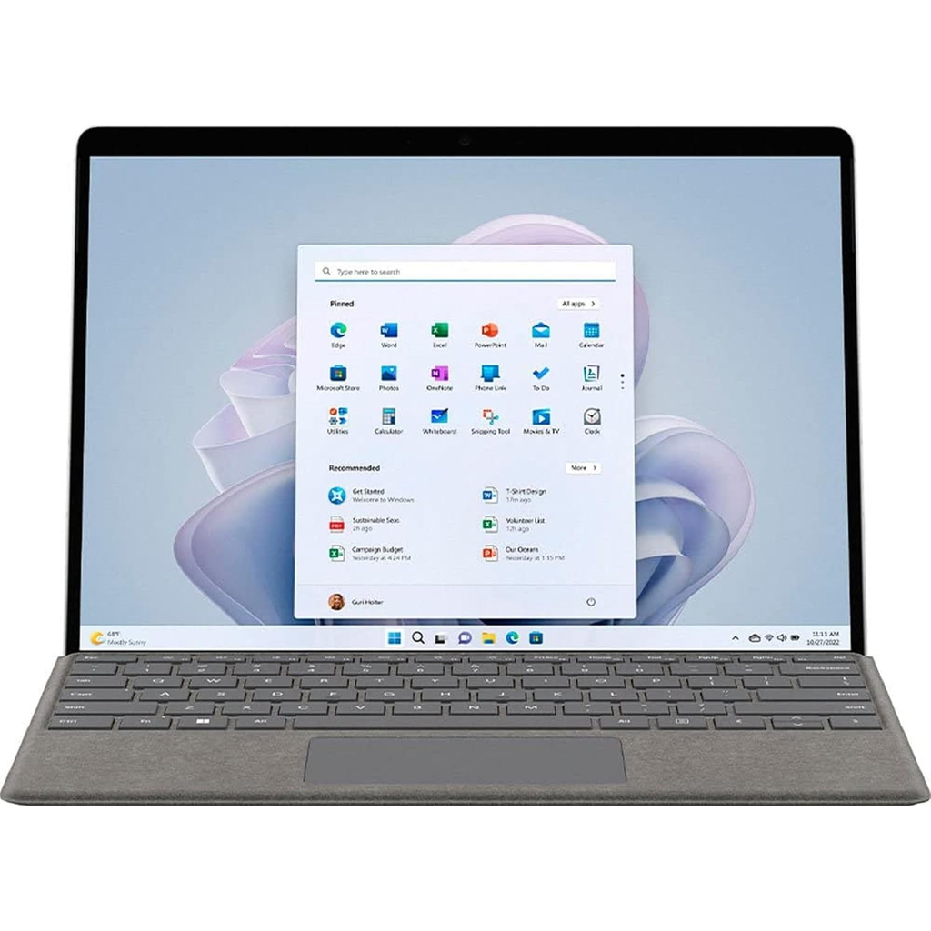 Microsoft Surface Pro 9 front view with keyboard - 13 inch display detachable laptop Canada Vaughan Ontario