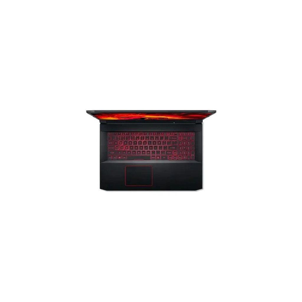 Acer Nitro 5 gaming laptop keyboard close-up bilingual English French layout top down