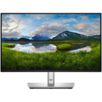 Dell P2422H monitor rear view showing ports and height adjustable stand - DisplayPort HDMI VGA USB hub