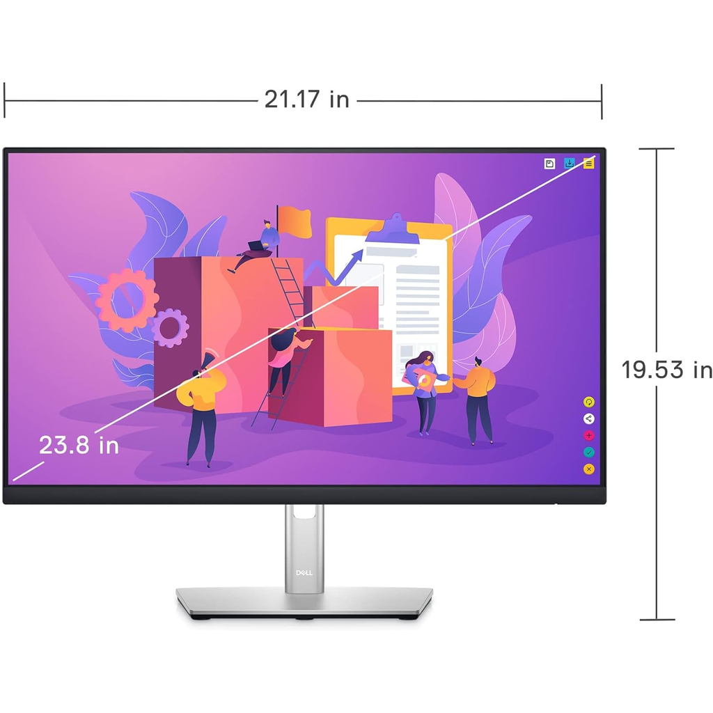 Dell P2422H 24 inch professional monitor angle view - Full HD IPS display refurbished Vaughan Ontario