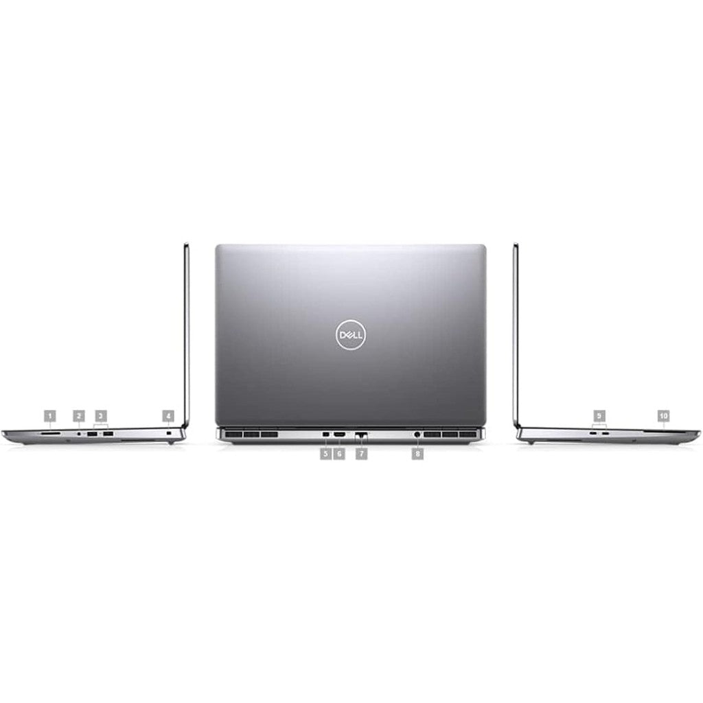 Dell Precision 7560 15.6 inch mobile workstation laptop back and sides with ports