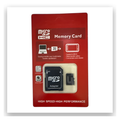 
Micro SD memory card with SD adapter in retail blister pack - high speed performance