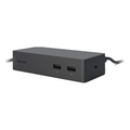 Microsoft Surface Dock Model 1661 angled view showing front USB ports and side lock slot