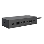Microsoft Surface Dock Model 1661 rear ports: power, Gigabit Ethernet, audio, two Mini DisplayPort, two USB 3.0