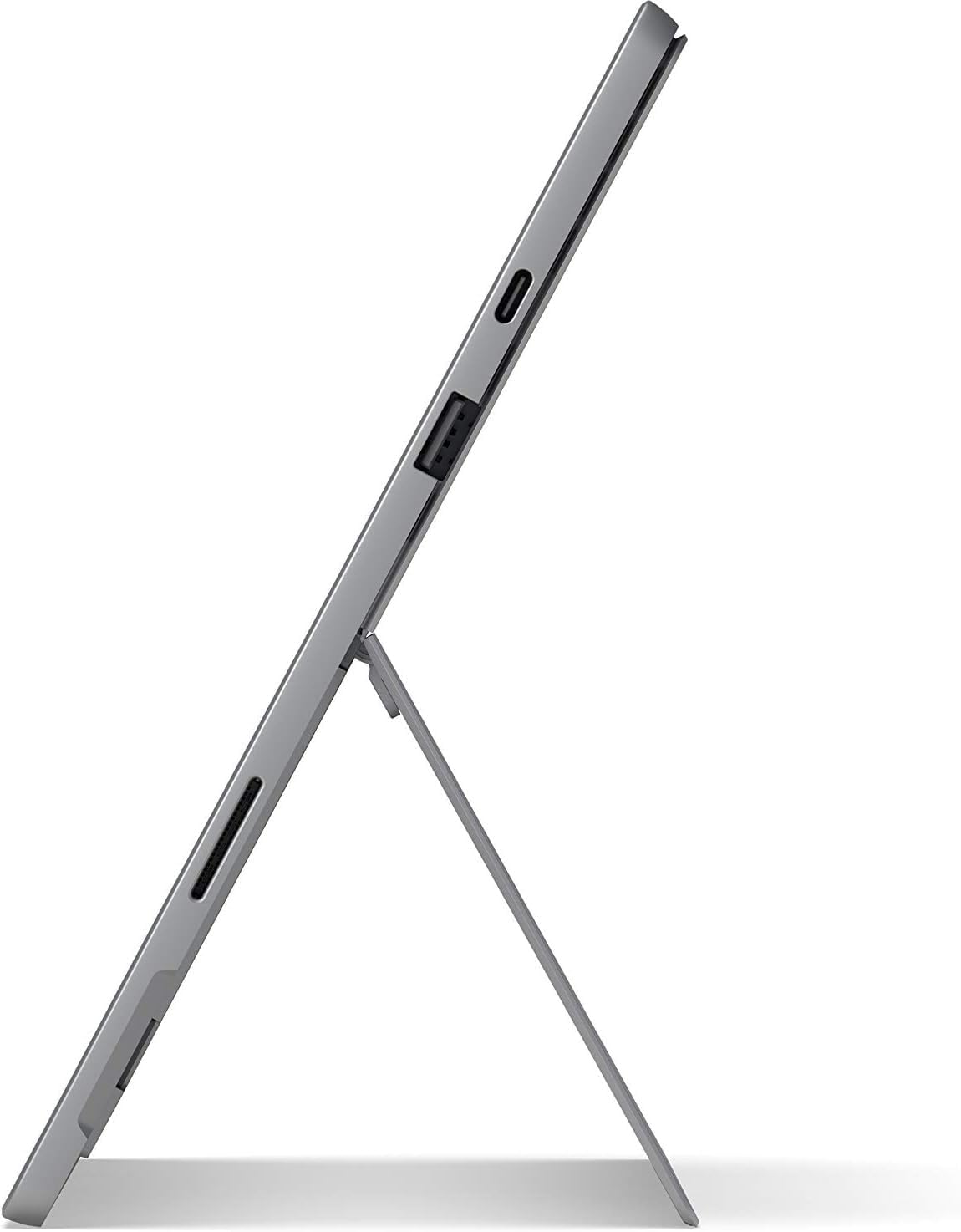 Microsoft Surface Pro 7+ side view with kickstand extended