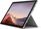 Microsoft Surface Pro 7 refurbished 12.3 inch touchscreen tablet angled view with kickstand