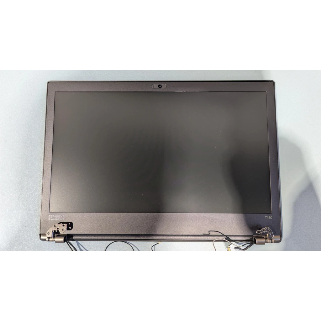 Lenovo ThinkPad T480 LCD screen assembly front view with webcam and bezel - complete display replacement part Vaughan Ontario
