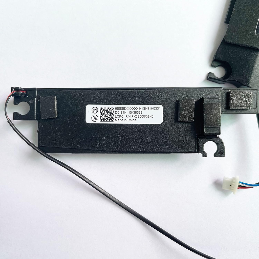 Lenovo ThinkPad T480 T470 internal speaker close-up showing part number label and connector - audio replacement part Vaughan Ontario