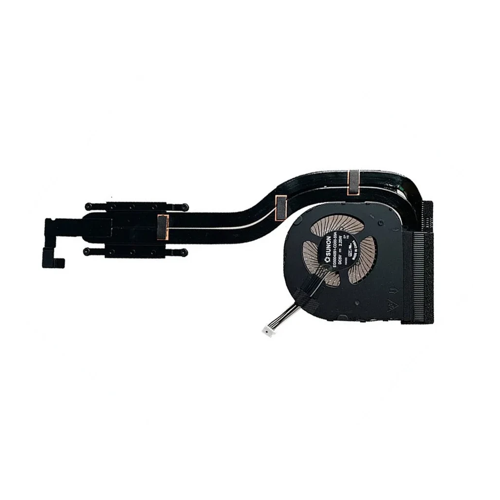 Lenovo ThinkPad T480s CPU heatsink with cooling fan assembly top view - part 01HW699 UMA integrated graphics Canada