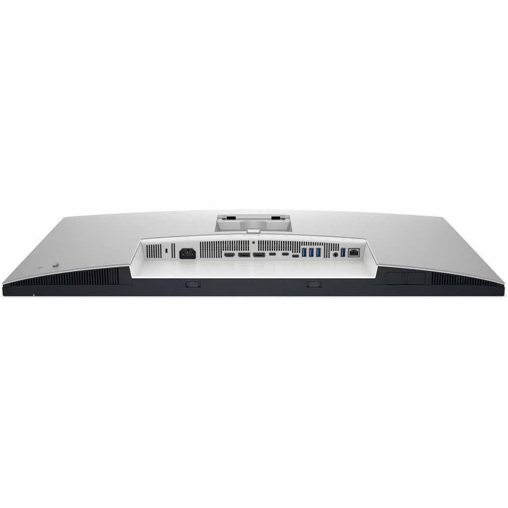 Dell UltraSharp U3225QE monitor front view displaying city skyline image