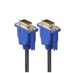 3ft VGA to VGA male to male monitor cable for laptop desktop and projector connections facing up exposing pins